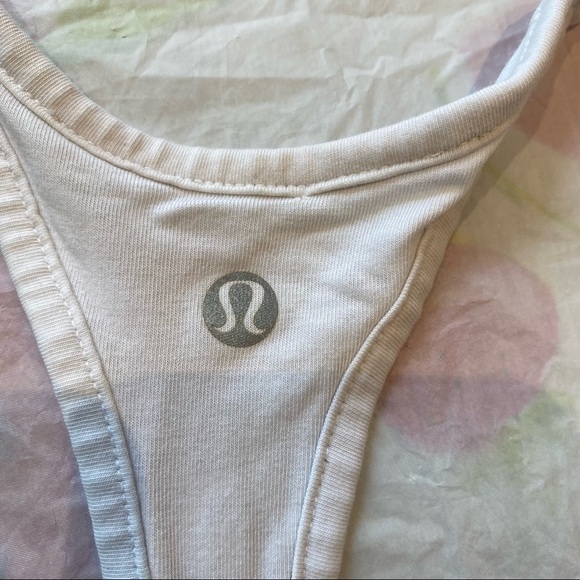 Lululemon Double Layer Twist Bubble Dress Reversible Racerback Blue White size 2 - Picture 2 of 8